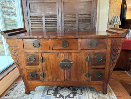 Antique Chinese Brown Sideboard - Image 2