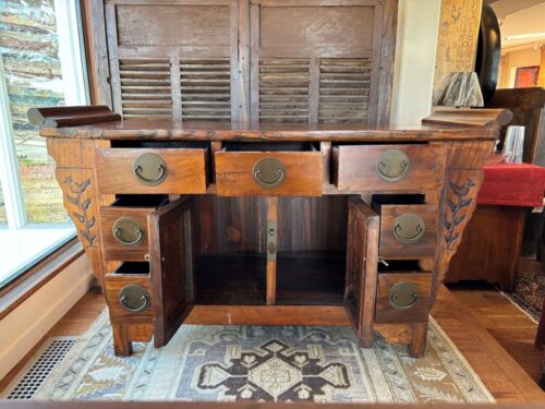 Antique Chinese Brown Sideboard - Image 5