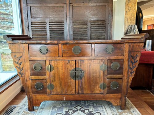 Antique Chinese Brown Sideboard - Image 6