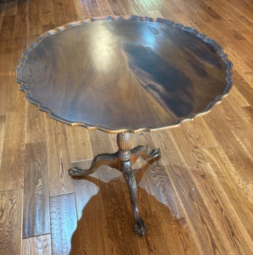 Antique Round Chippendale Side Table - Image 2